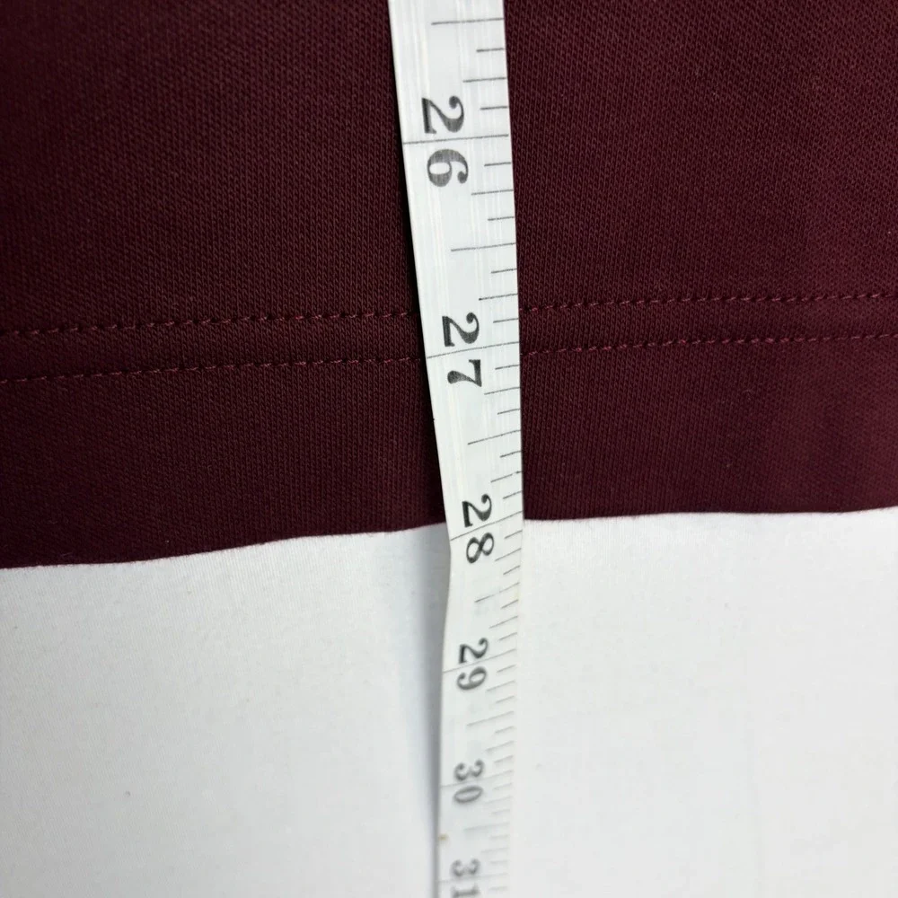 Hart Schaffner Marx Mens Burgundy 1/4 Quarter‎ Zip Pullover Sweater Medium